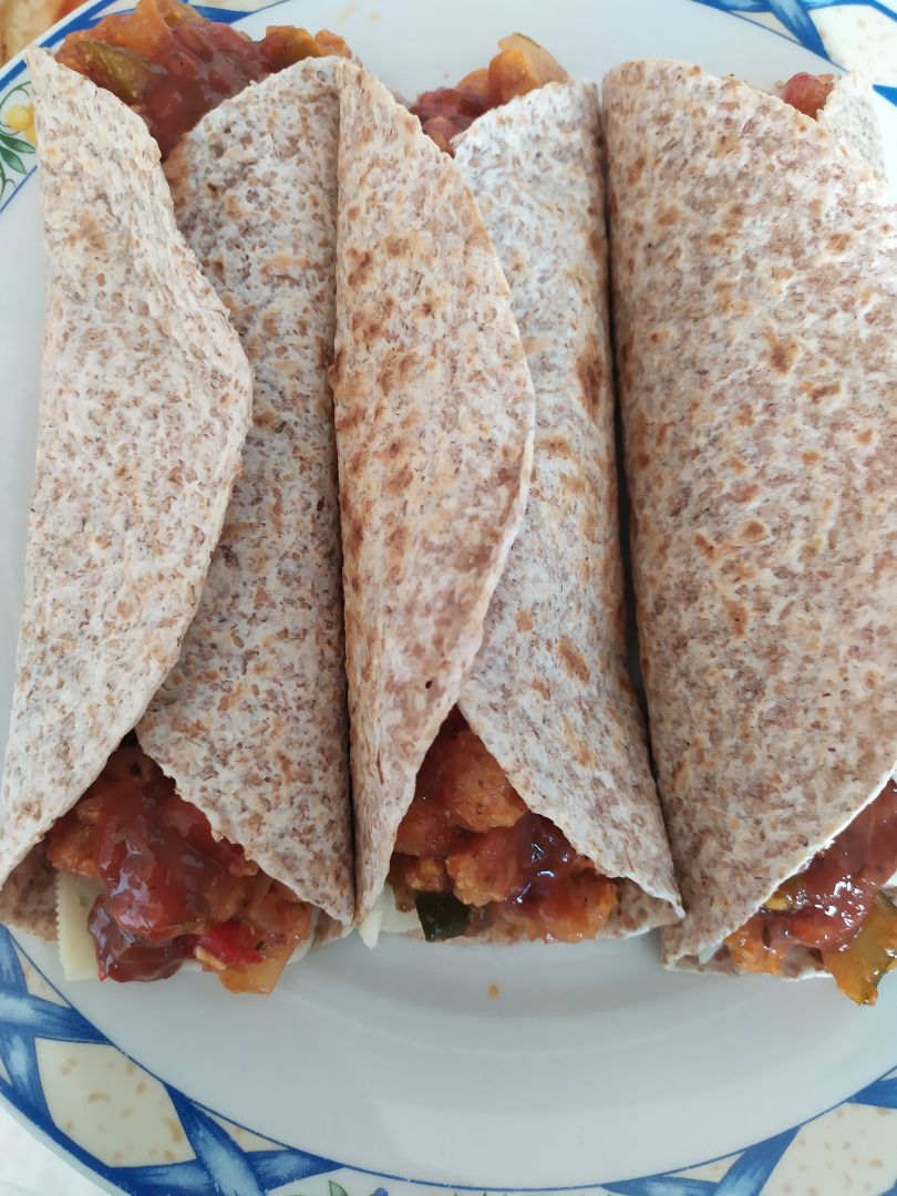 Fajitas integrales de soja texturizada