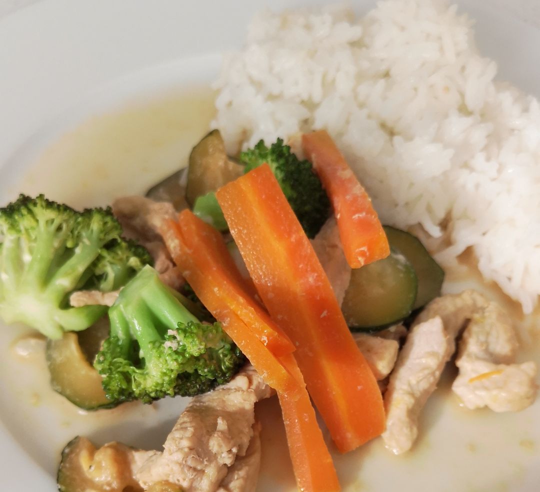 Wok de pavo con verduras