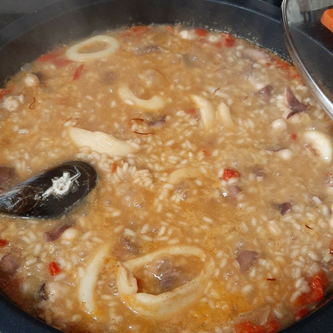Arroz con marisco Paso 4 Arroz con marisco Paso 4