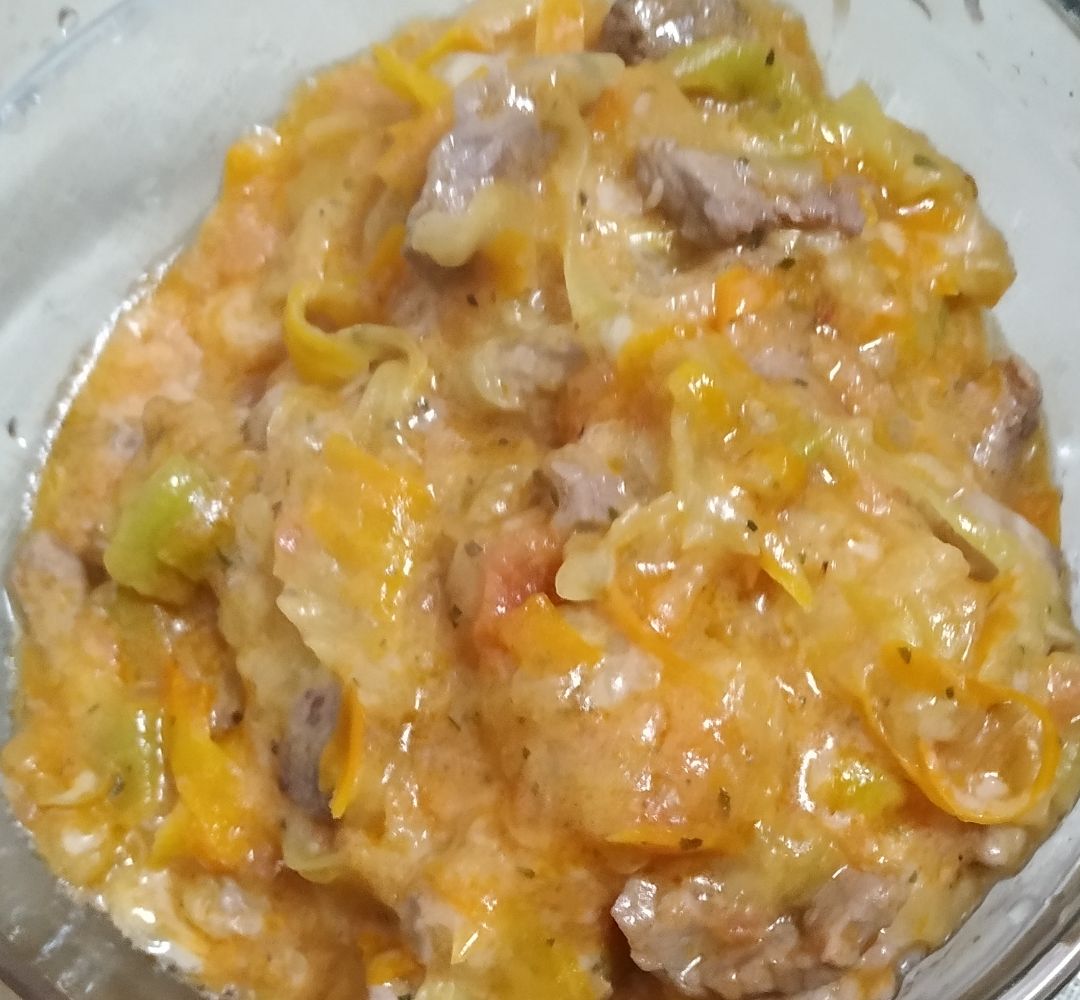 Espagetis de calabacín y carne Espagetis de calabacín y carne
