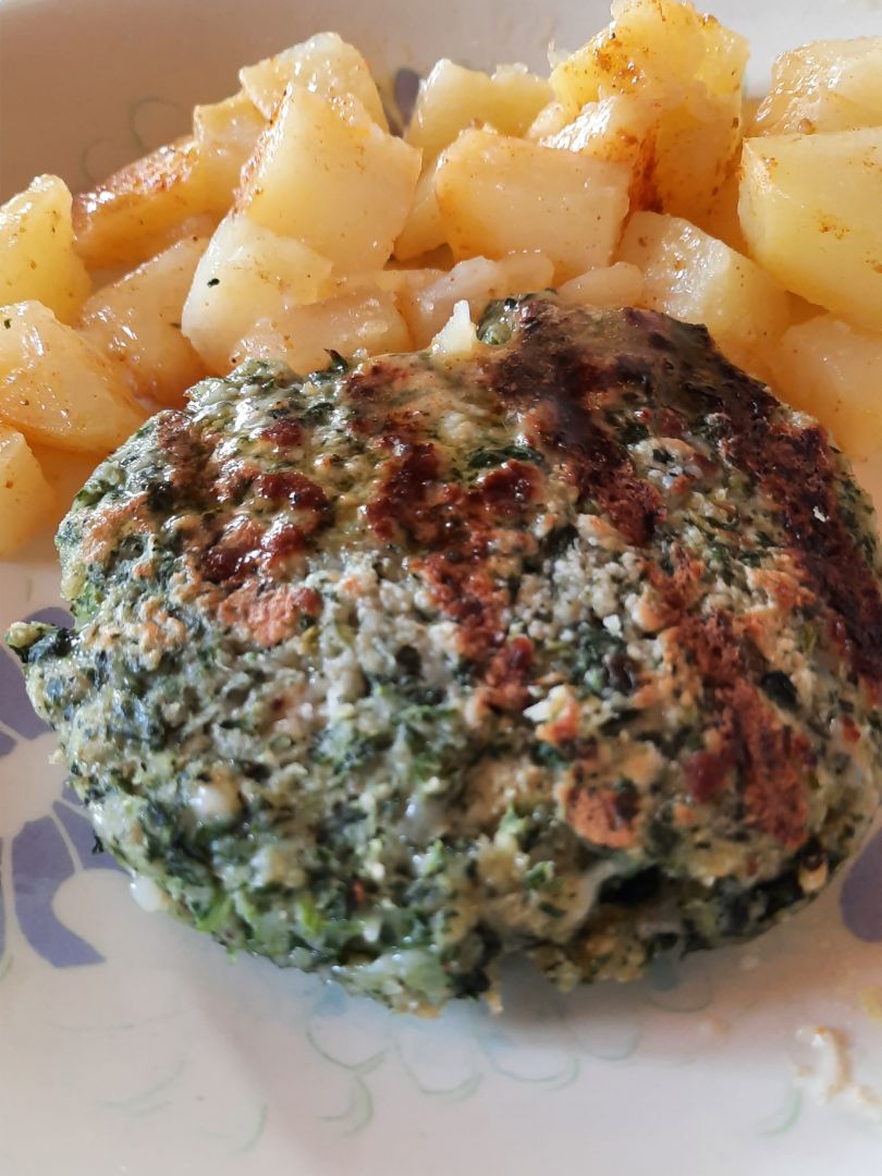 Hamburguesa de espinacas y pollo 🤤 Hamburguesa de espinacas y pollo 🤤