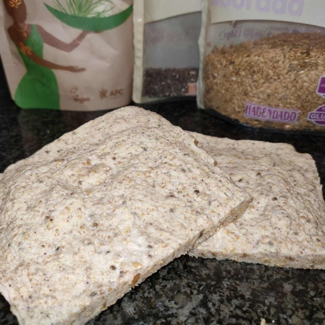 Pan sin gluten de lino al microondas Pan sin gluten de lino al microondas