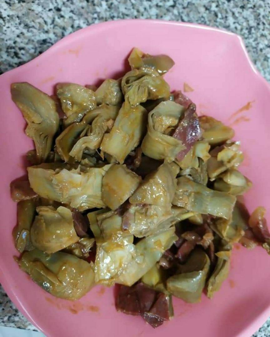 Alcachofas con jamón Paso 2 Alcachofas con jamón Paso 2