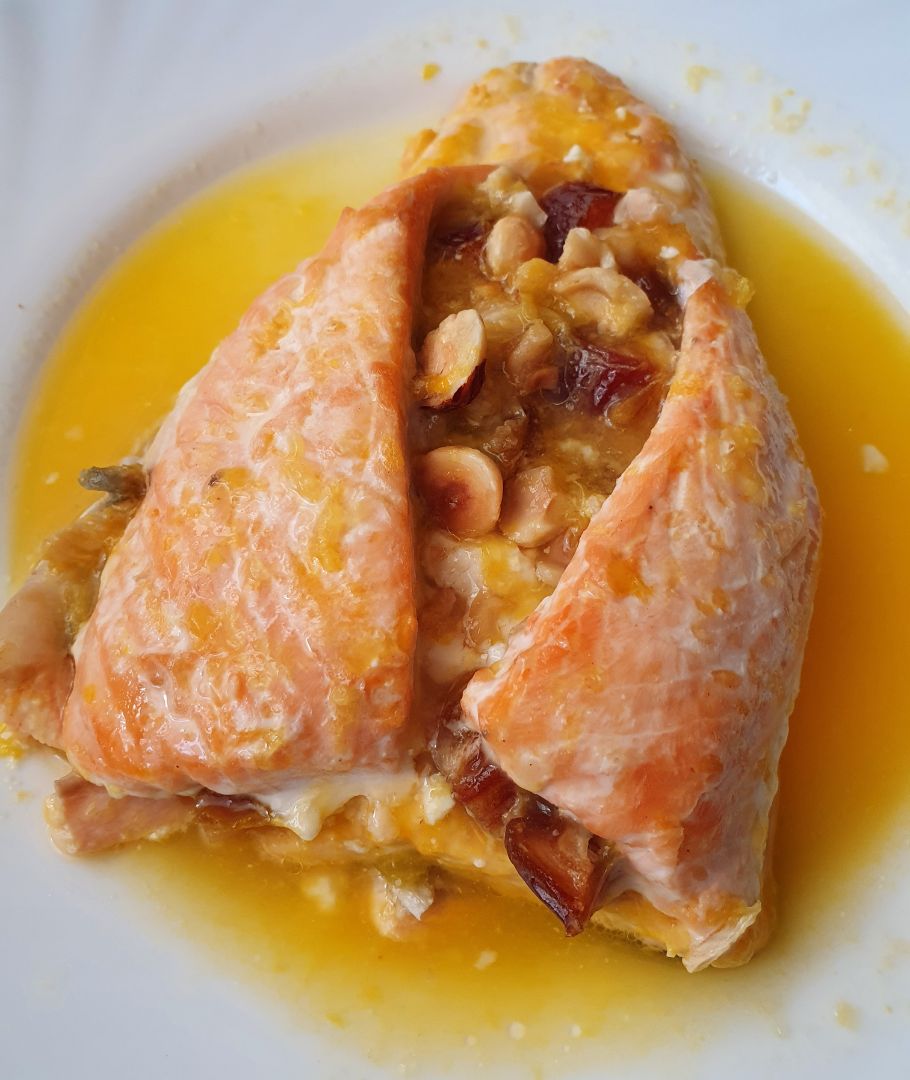 Salmón al horno con queso de cabra Salmón al horno con queso de cabra