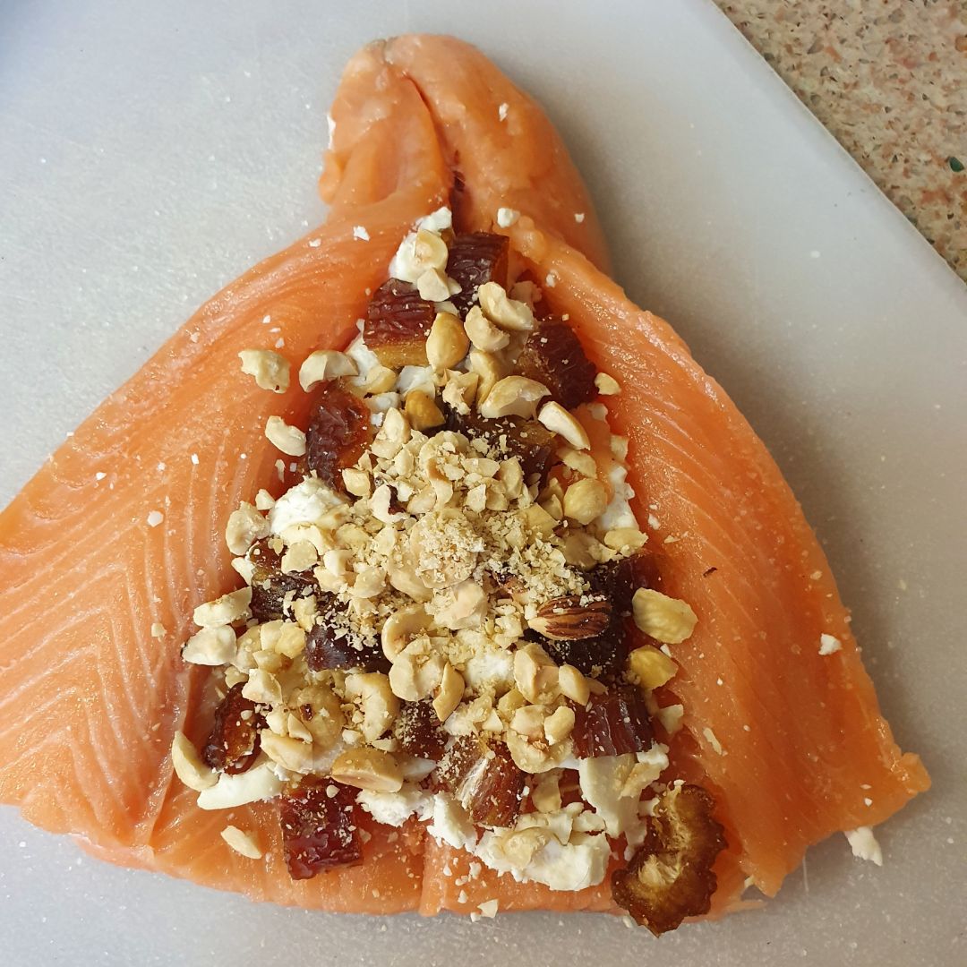 Salmón al horno con queso de cabra Paso 0 Salmón al horno con queso de cabra Paso 0