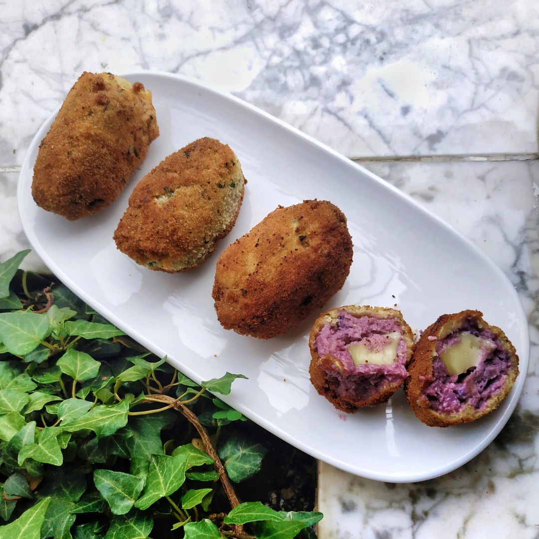 Croquetas de col lombarda 💜 Croquetas de col lombarda 💜