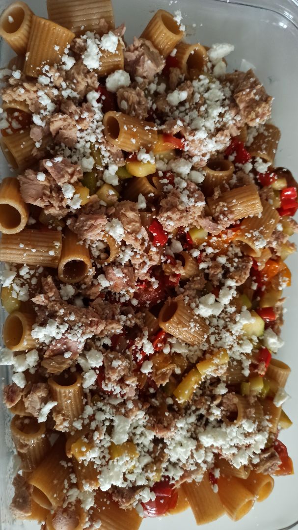 Pasta con verdura y atún gratinada Paso 3 Pasta con verdura y atún gratinada Paso 3