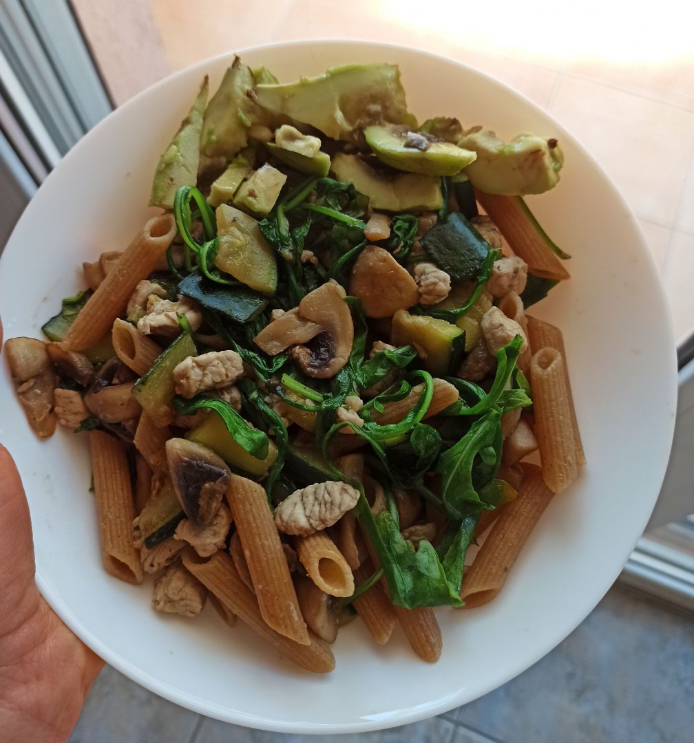 Pasta integral con verduras
