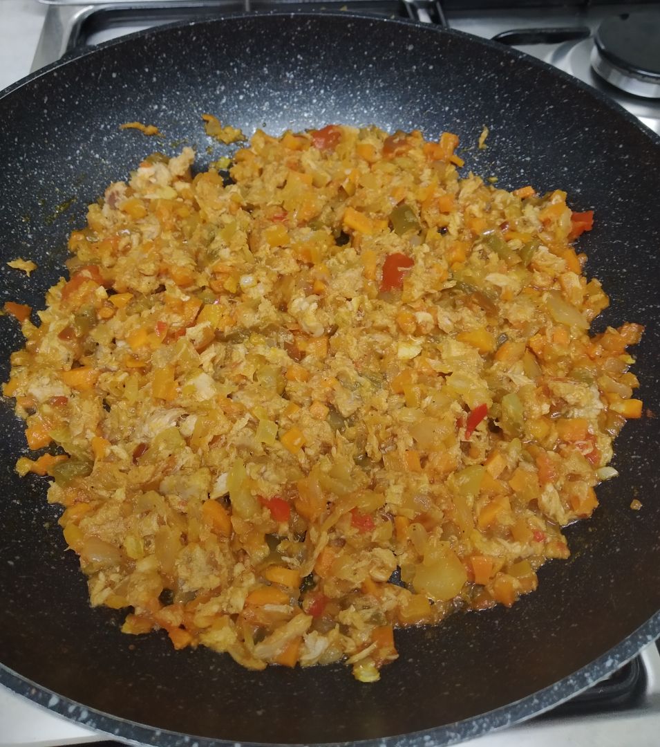 Pimientos rellenos de atún y pisto🌶️ Paso 2 Pimientos rellenos de atún y pisto🌶️ Paso 2