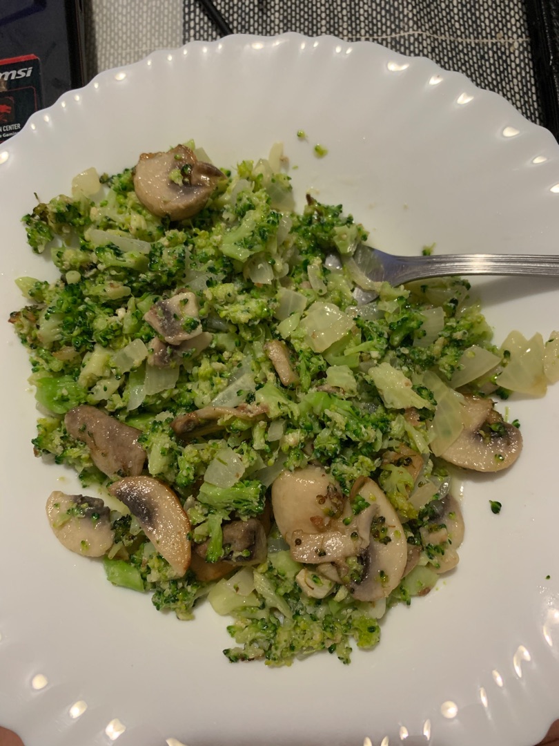 Brócoli con champiñones 