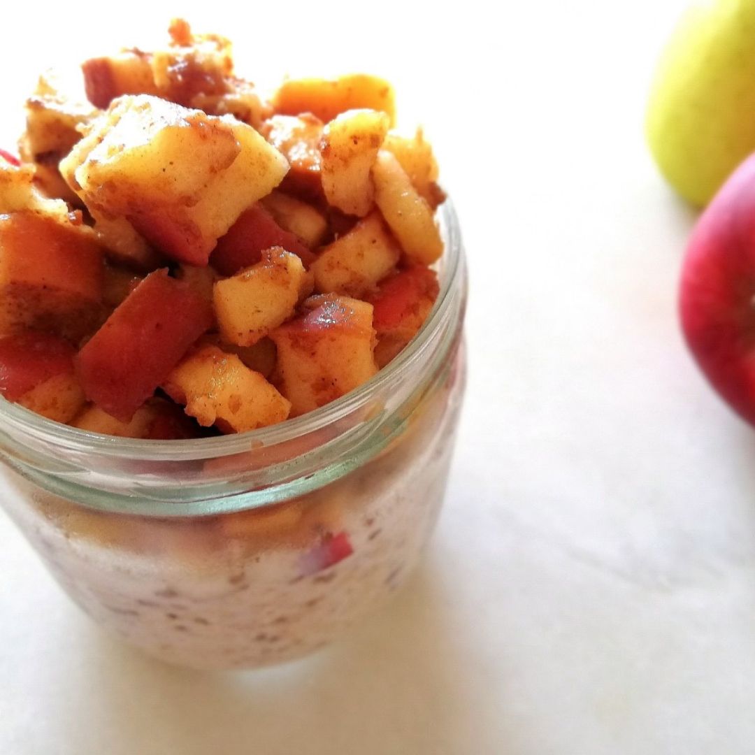 Overnight oats de manzana y canela Overnight oats de manzana y canela