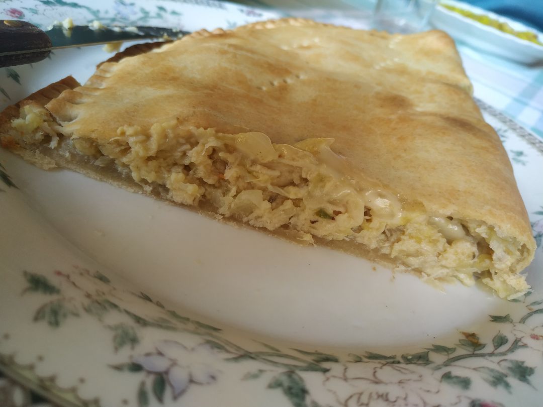 Relleno de empanada con pollo y manzana Relleno de empanada con pollo y manzana