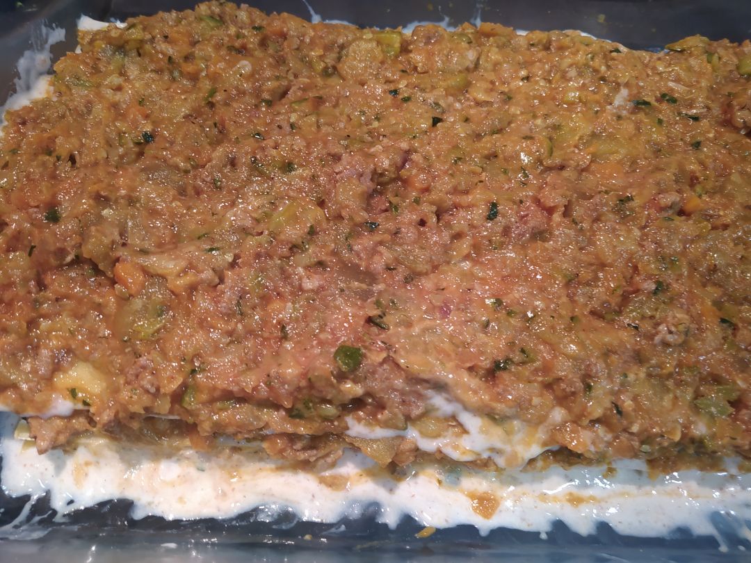 Lasaña de verduras y carne Paso 8 Lasaña de verduras y carne Paso 8