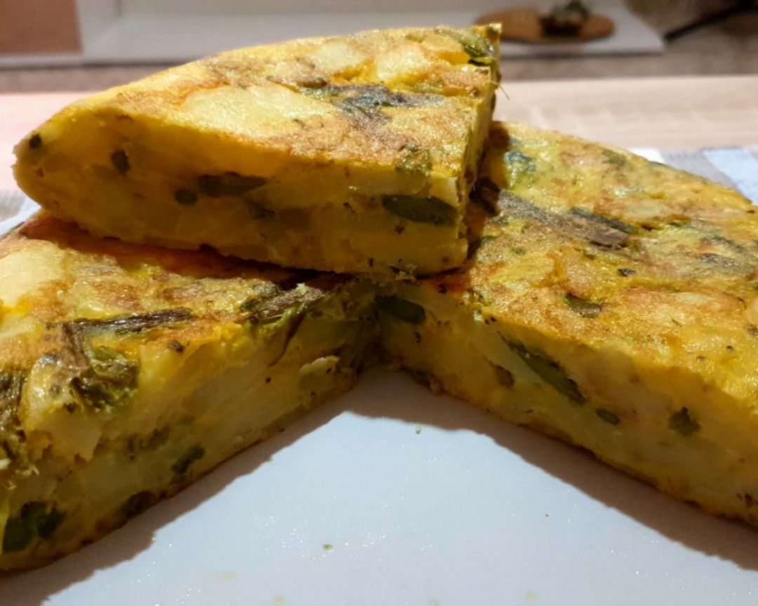 Tortilla con espárragos trigueros
