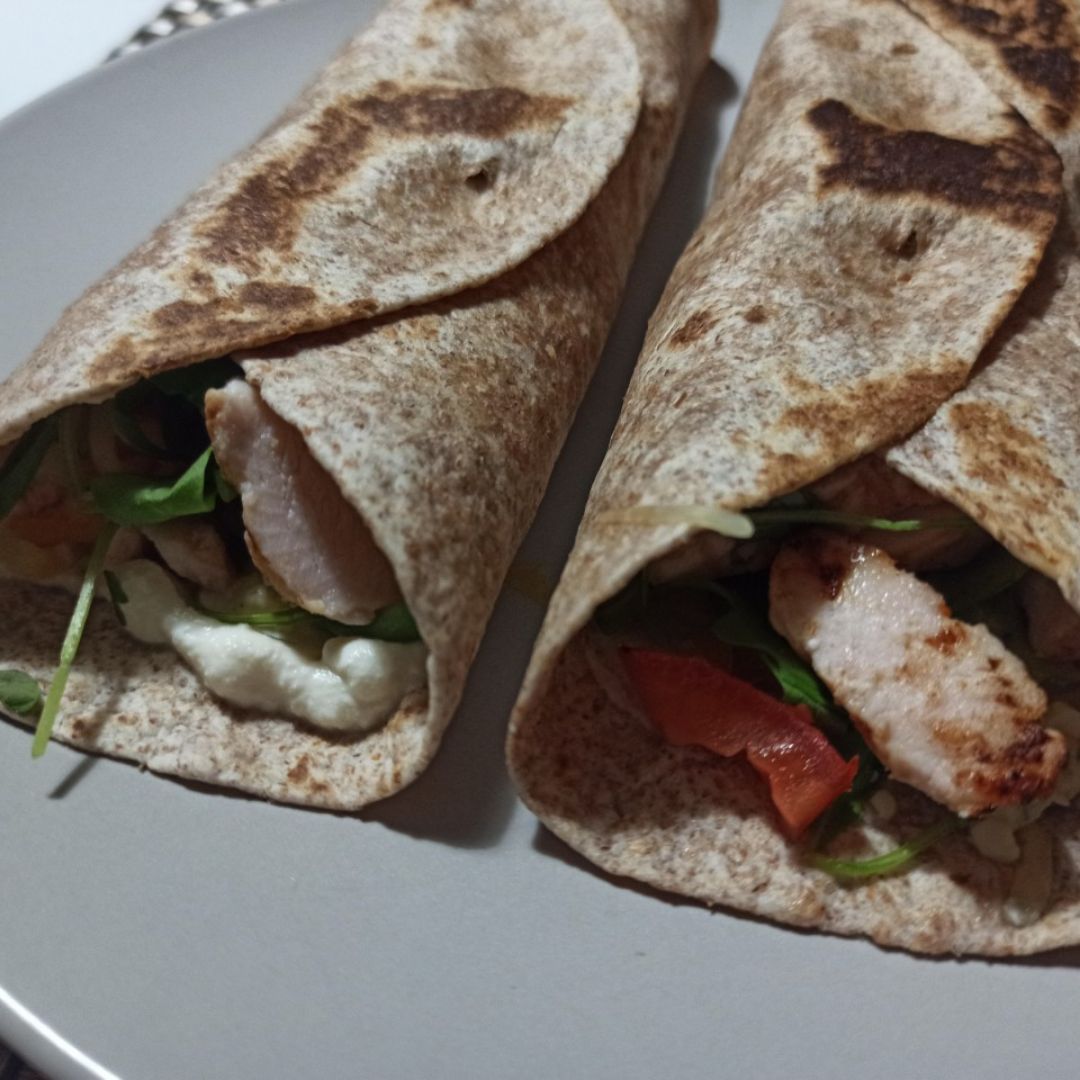 Wraps de ricotta y pollo