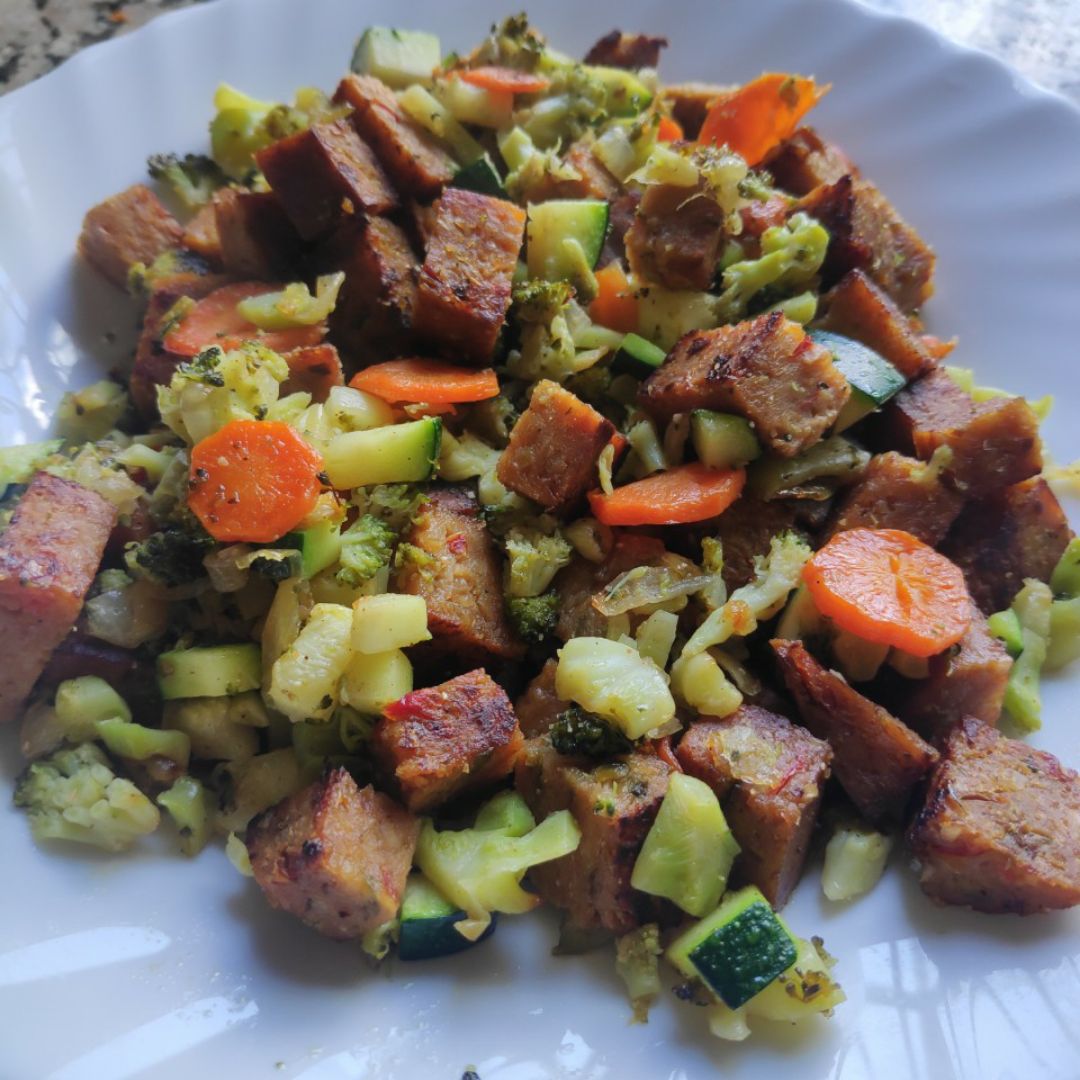 Seitán con verduras 🥦🥕 Seitán con verduras 🥦🥕
