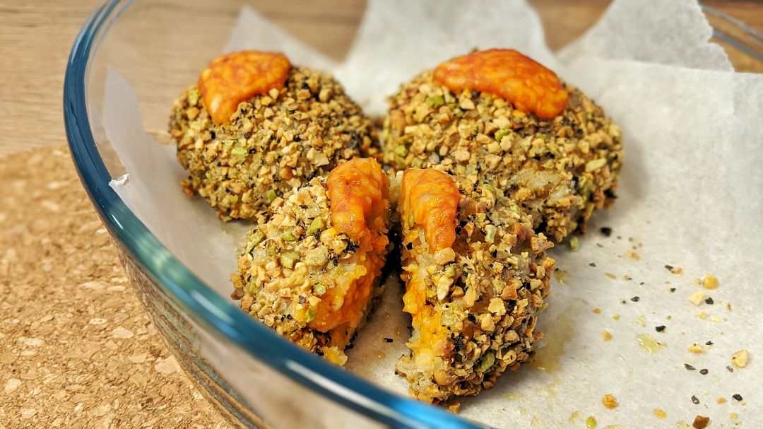 Arancini con rebozado de edamames 🌾