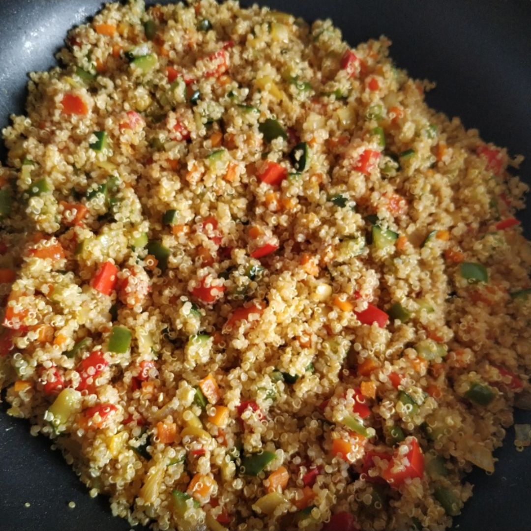 Quinoa con verduras al curry Paso 3