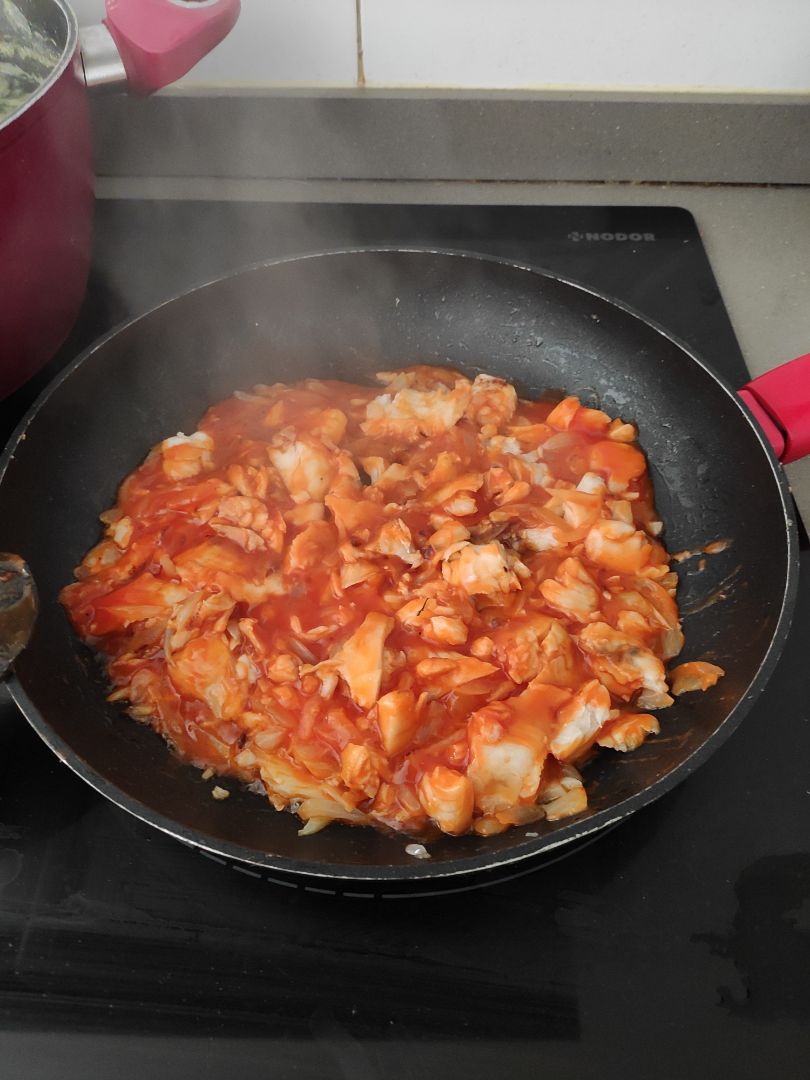 Arroz con acelgas y merluza Paso 1