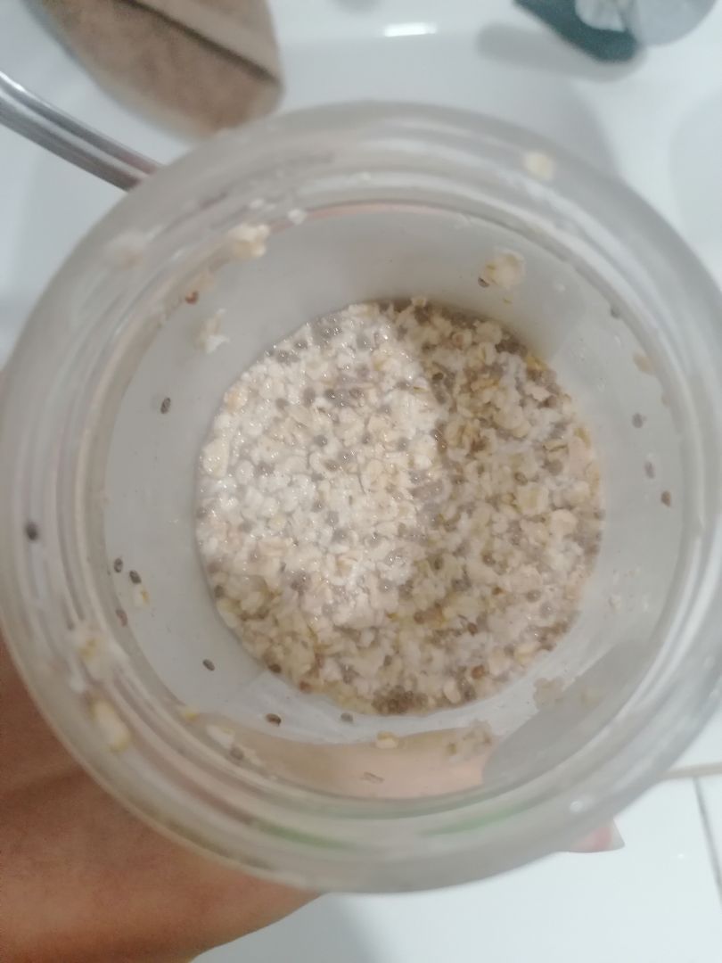 Overnight oats de melocoton Paso 0 Overnight oats de melocoton Paso 0