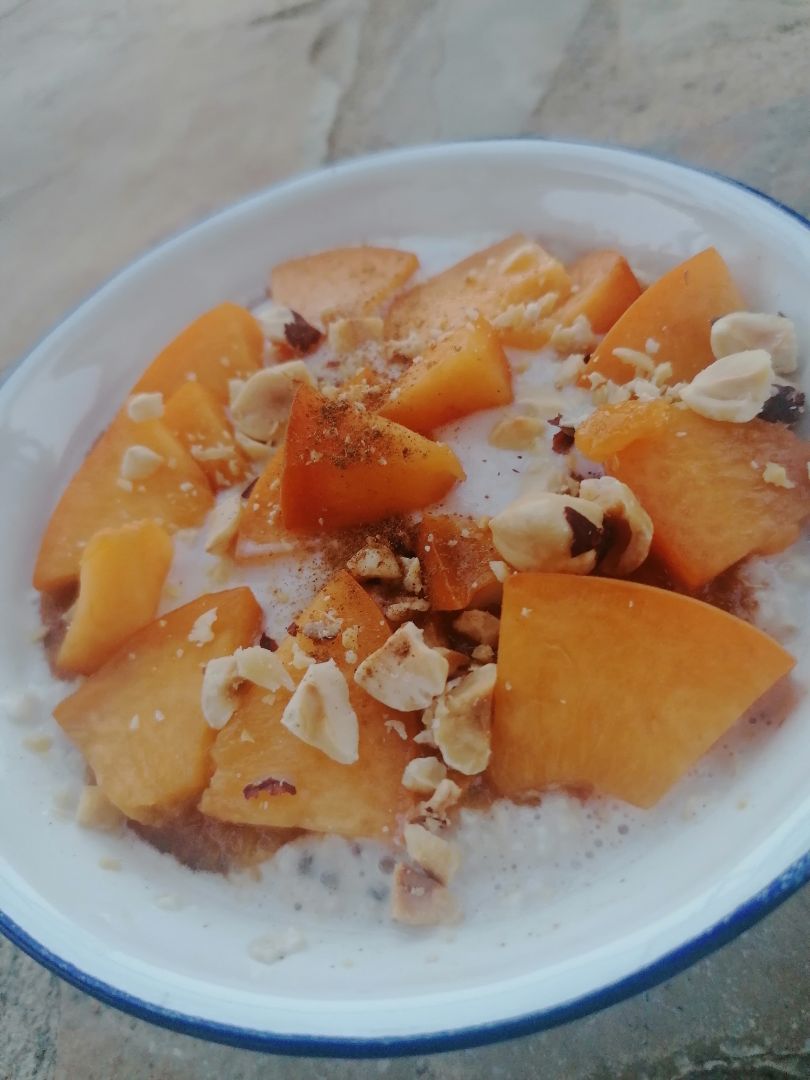 Overnight oats de melocoton Paso 2 Overnight oats de melocoton Paso 2