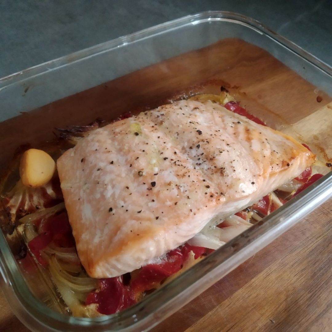 Salmón al horno Paso 2 Salmón al horno Paso 2