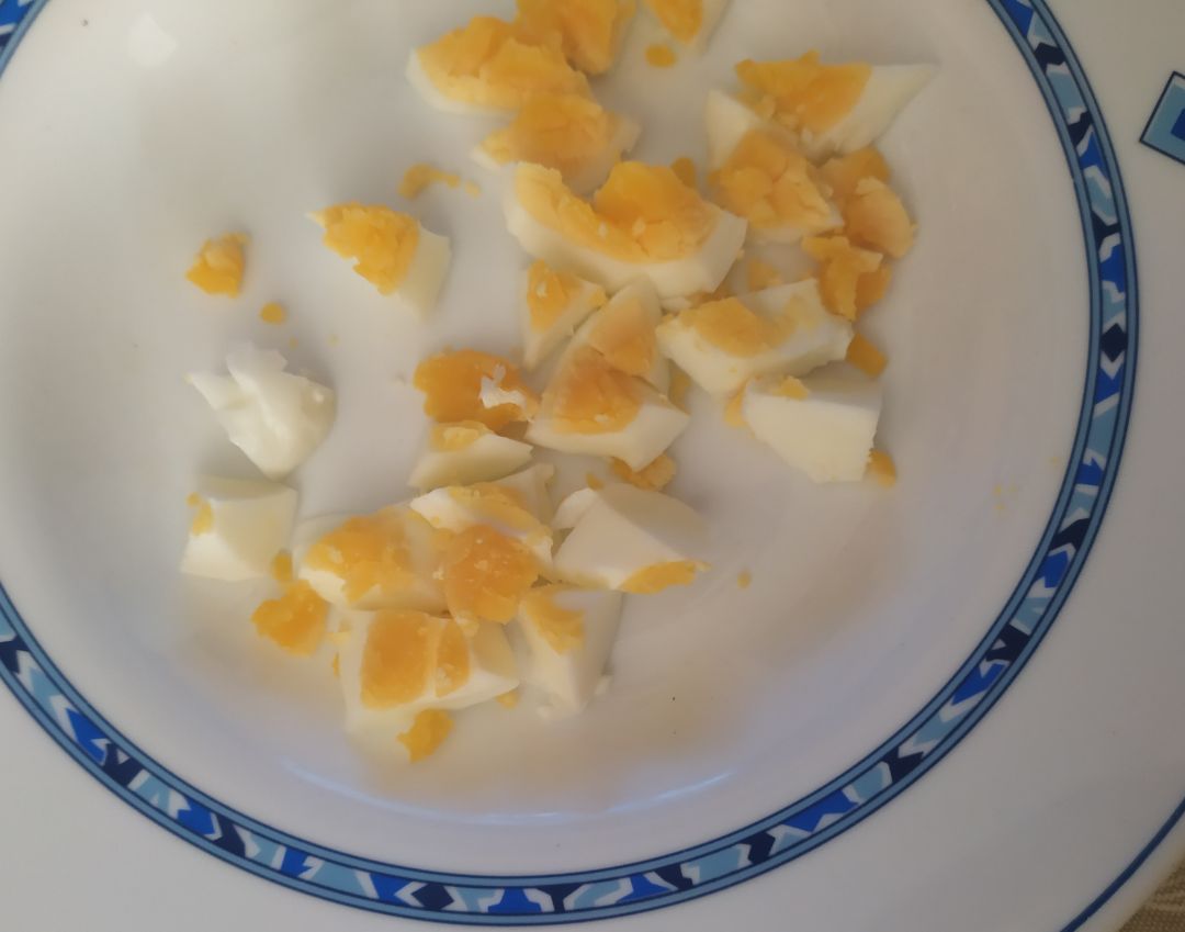 Sopa de dinosaurios y un huevo cocido Paso 1