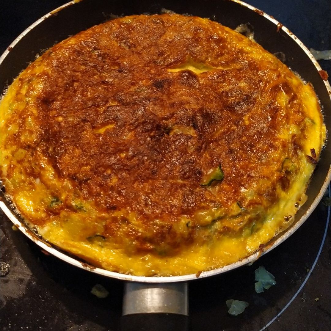 Tortilla de patata con calabacinStep 0