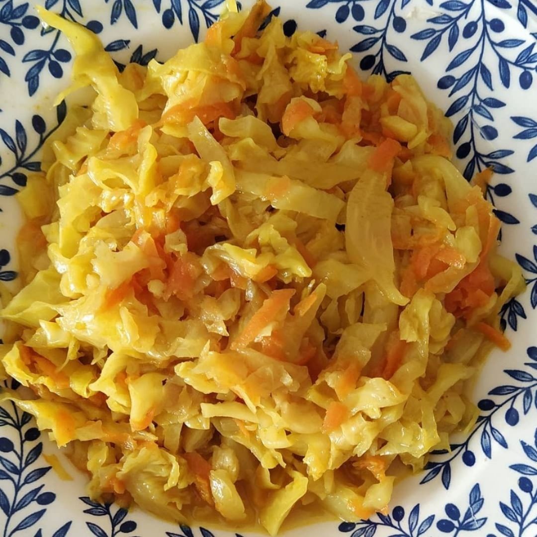 Repollo y zanahoria al curry