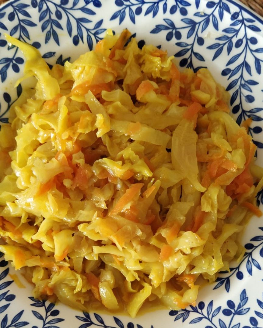 Repollo y zanahoria al curryStep 0