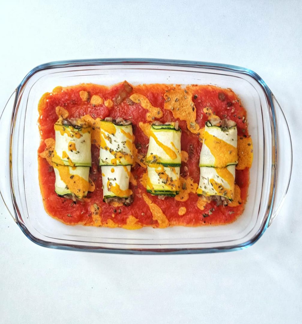 🌱CANELONES DE CALABACÍN RELLENOS DE SETA Y PUERRO🌱 Paso 2 🌱CANELONES DE CALABACÍN RELLENOS DE SETA Y PUERRO🌱 Paso 2