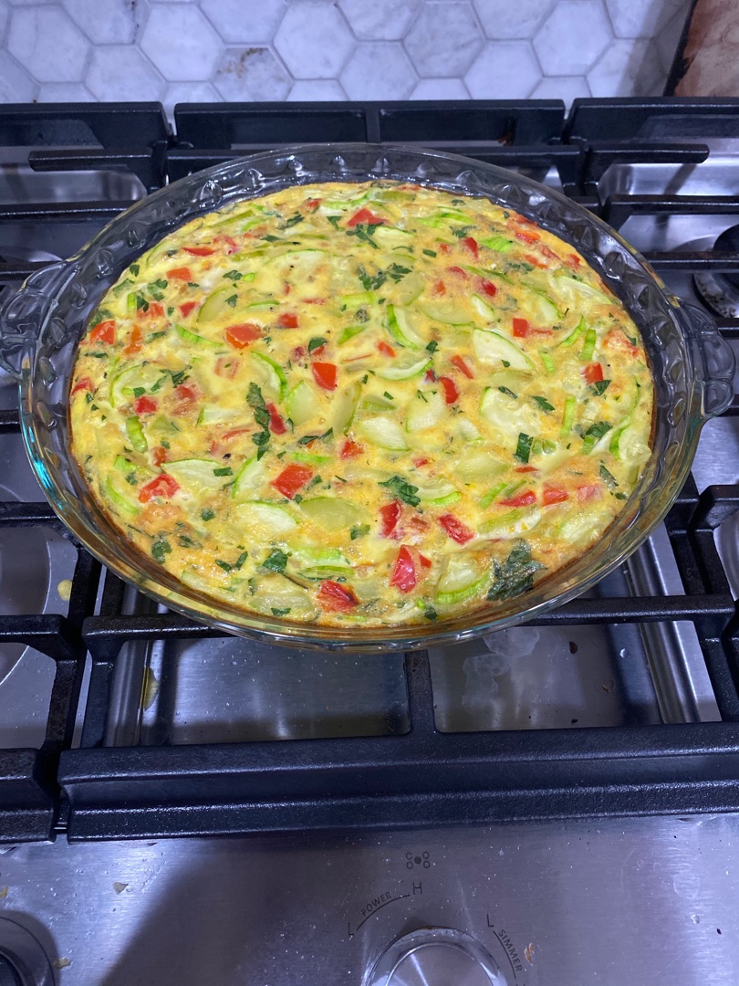 Pastel de calabacín y verduras