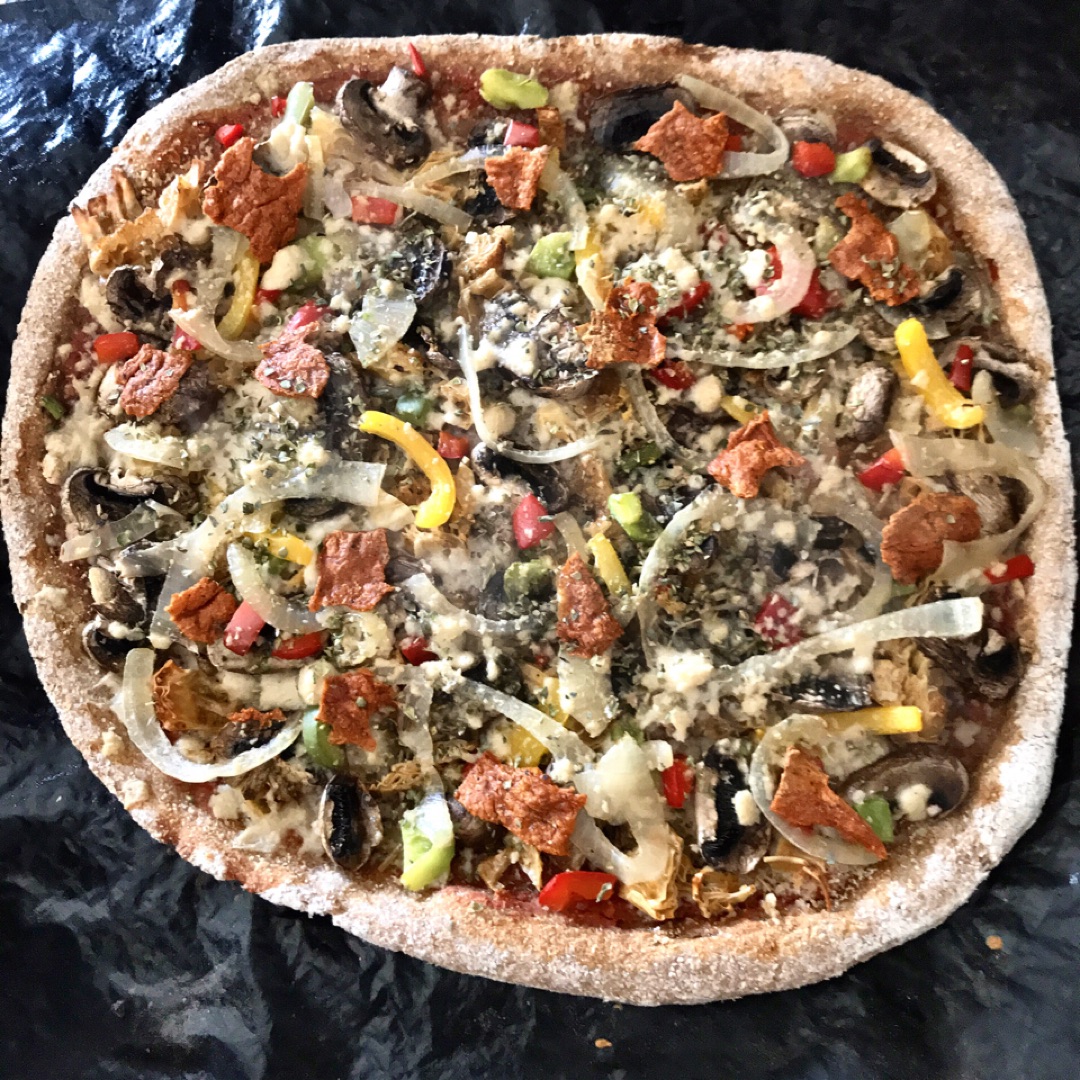 Masa de pizza integral (fermentada, como la de pizzería)