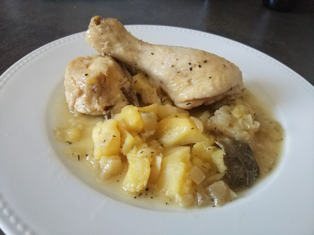 Pollo guisado con patatas express 