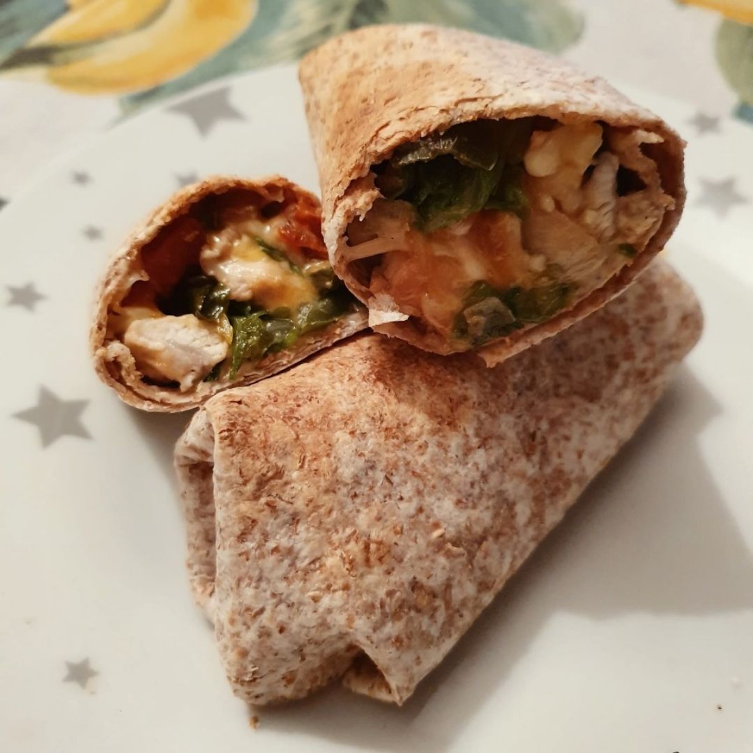 Fajitas de pollo y verduras Fajitas de pollo y verduras