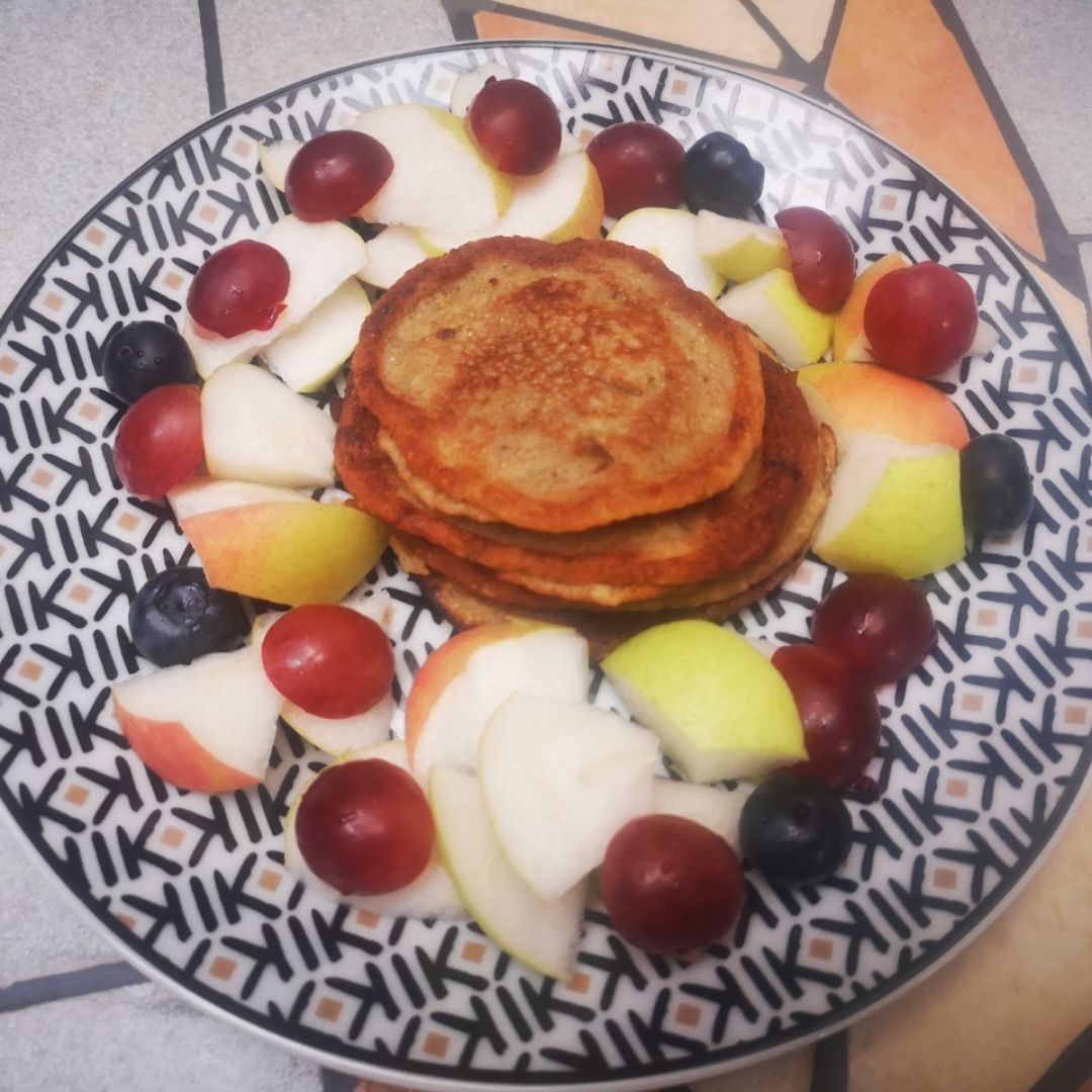 Tortitas de harina de garbanzo y centeno integral. 