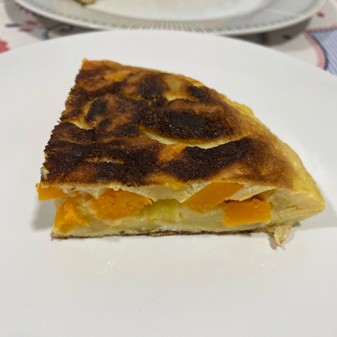 Tortilla de calabaza y patata 🎃🧡