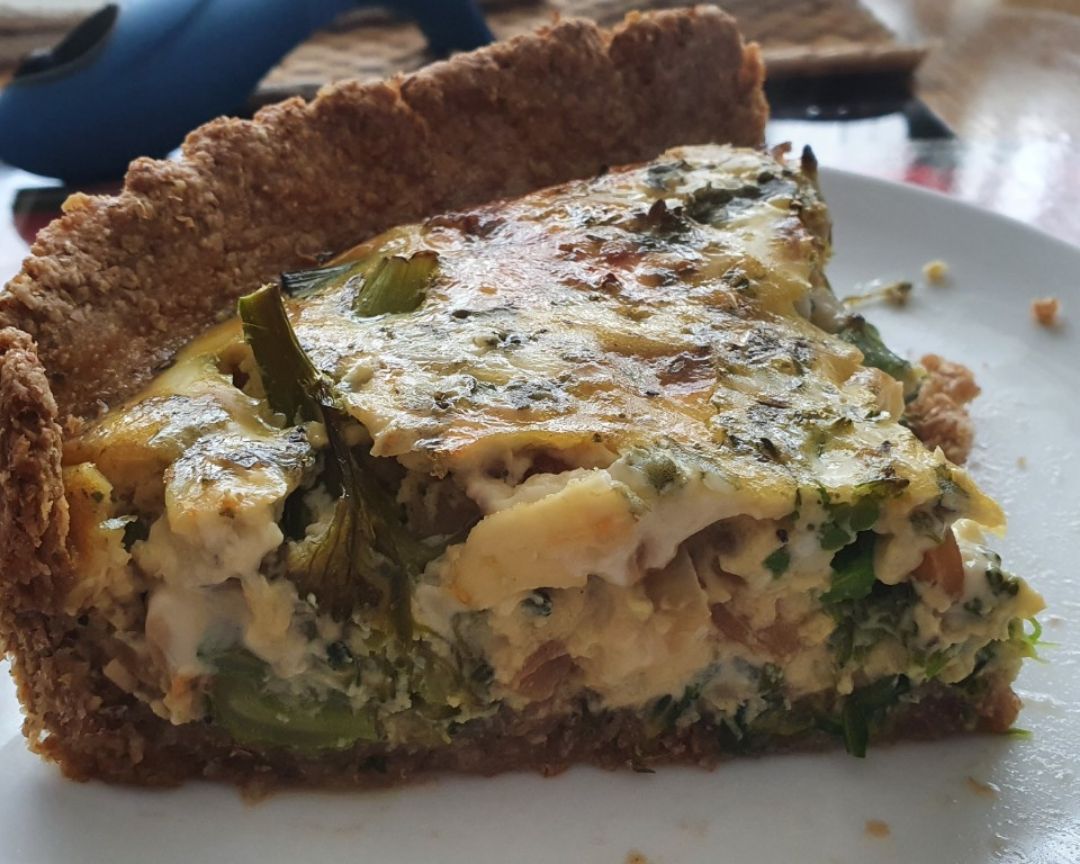 Quiche de bimis y quedó roquefortStep 0