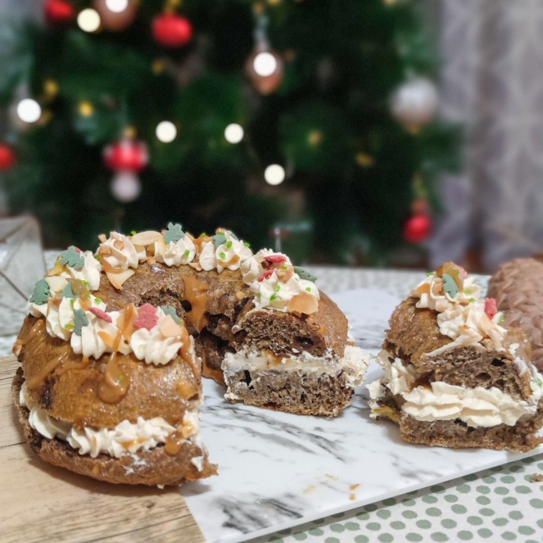 🎄Roscón de reyes de tiramisú y crema kinder🎄