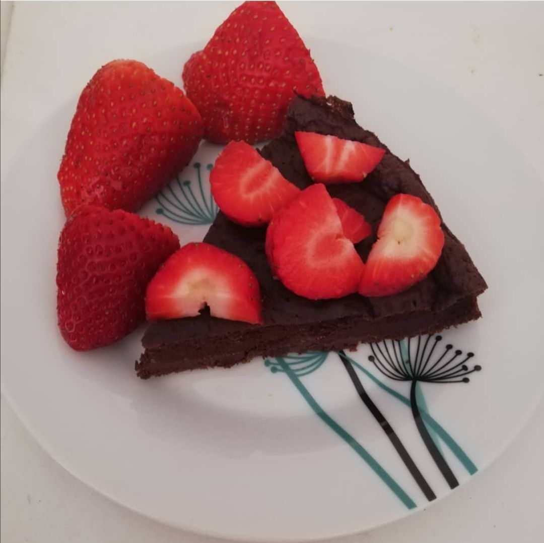 Brownie de plátano sin azúcar 