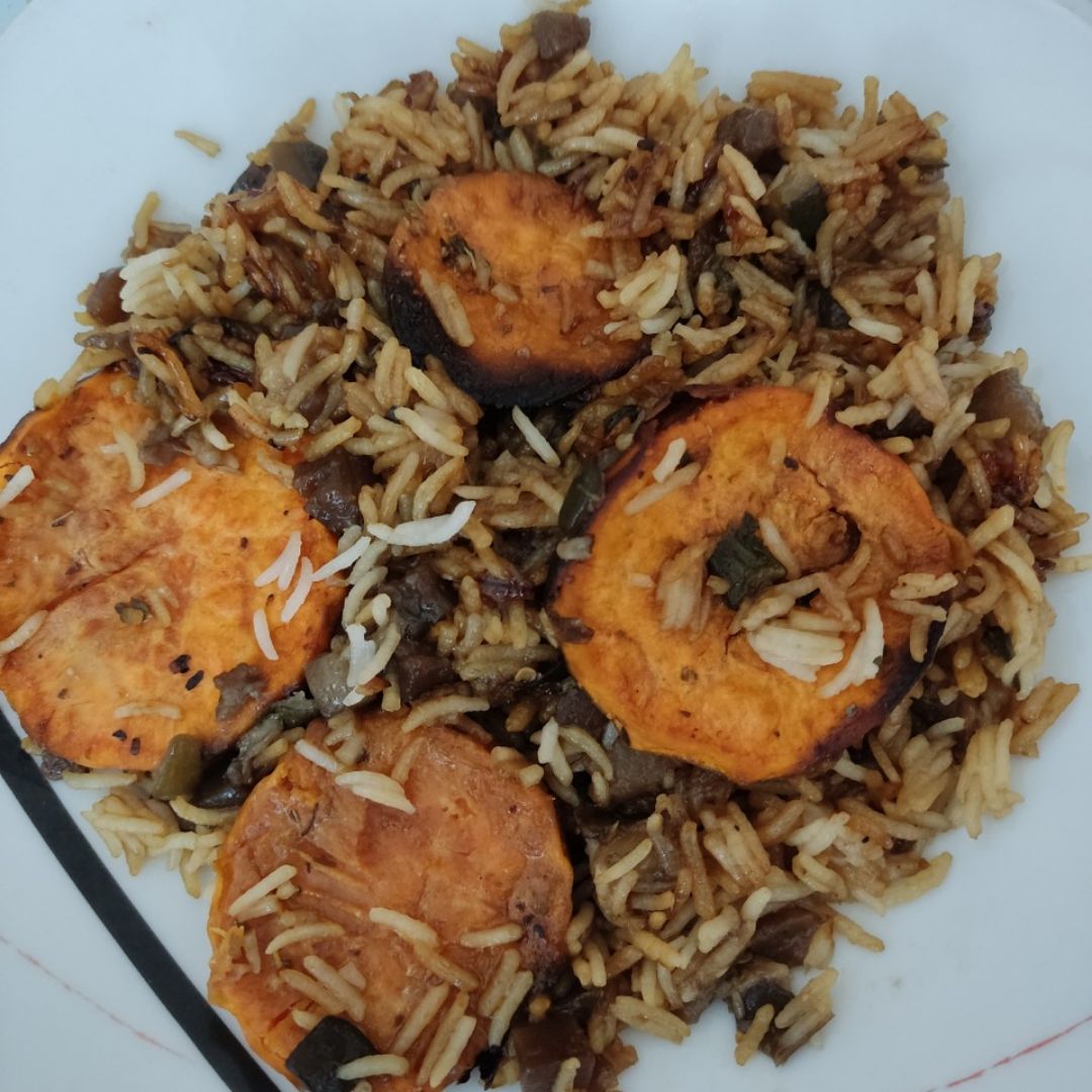 Arroz basmati con boniato Arroz basmati con boniato