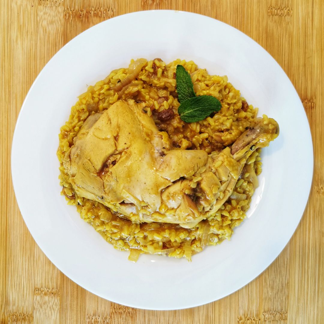 Pollo con arroz al curry Pollo con arroz al curry