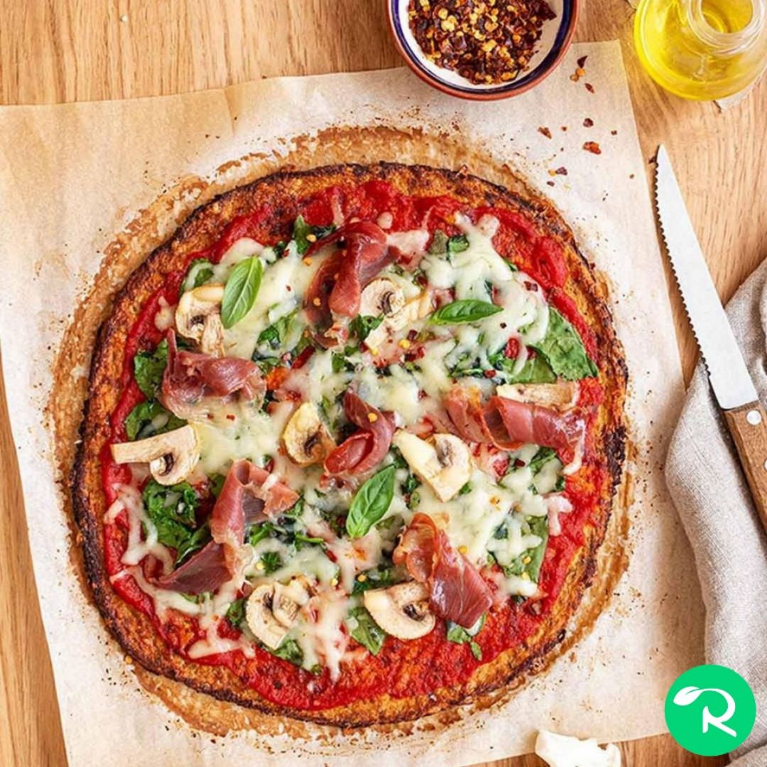 PIZZA DE COLIFLOR 🍕 PIZZA DE COLIFLOR 🍕