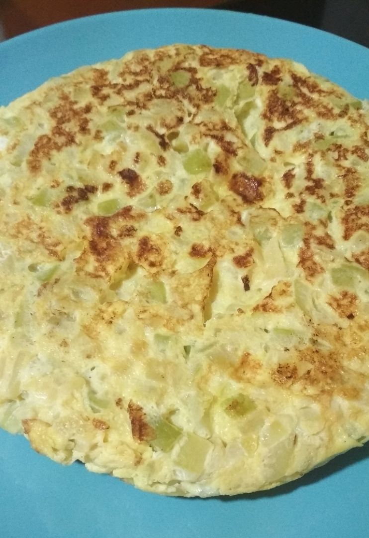 Tortilla de calabacín y cebolla Tortilla de calabacín y cebolla
