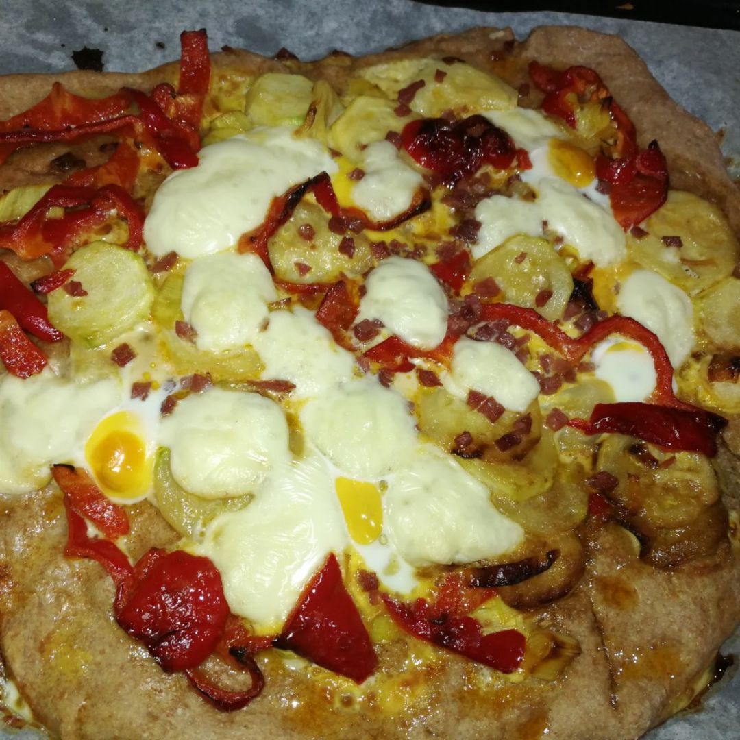 Pizza con huevo de codorniz Paso 2 Pizza con huevo de codorniz Paso 2