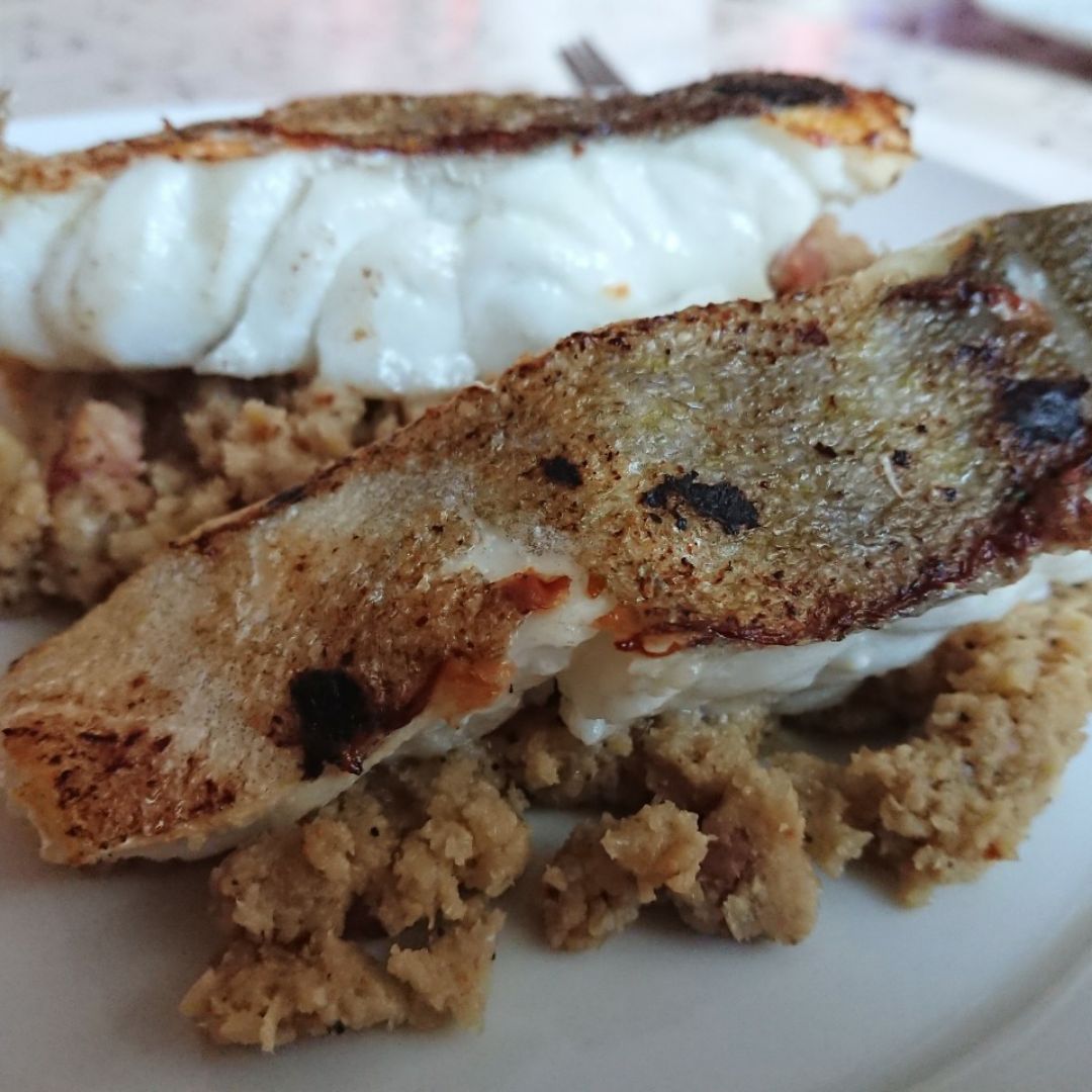 Bacalao fresco con falso risotto de coliflor Bacalao fresco con falso risotto de coliflor