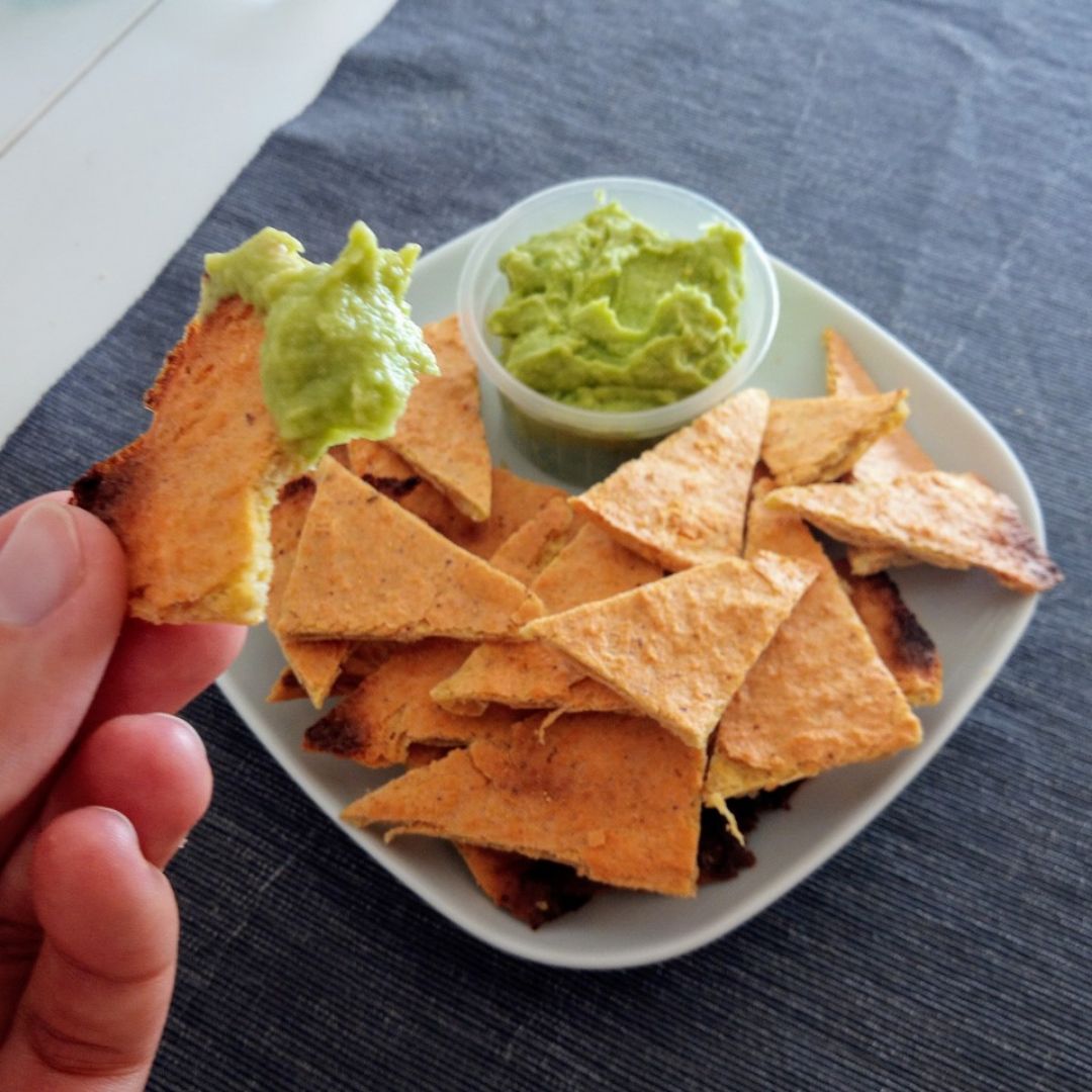 Nachos de lentejas rojas Nachos de lentejas rojas
