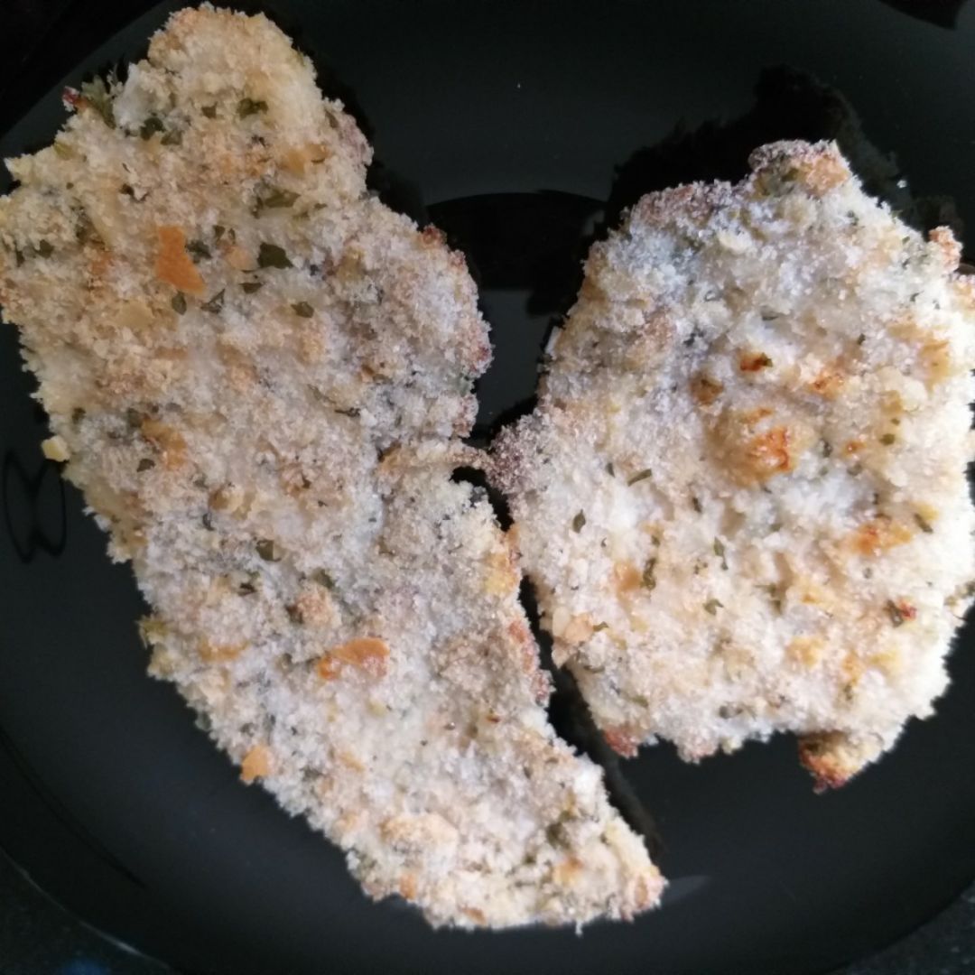 Pechuga de pollo empanada al horno Pechuga de pollo empanada al horno