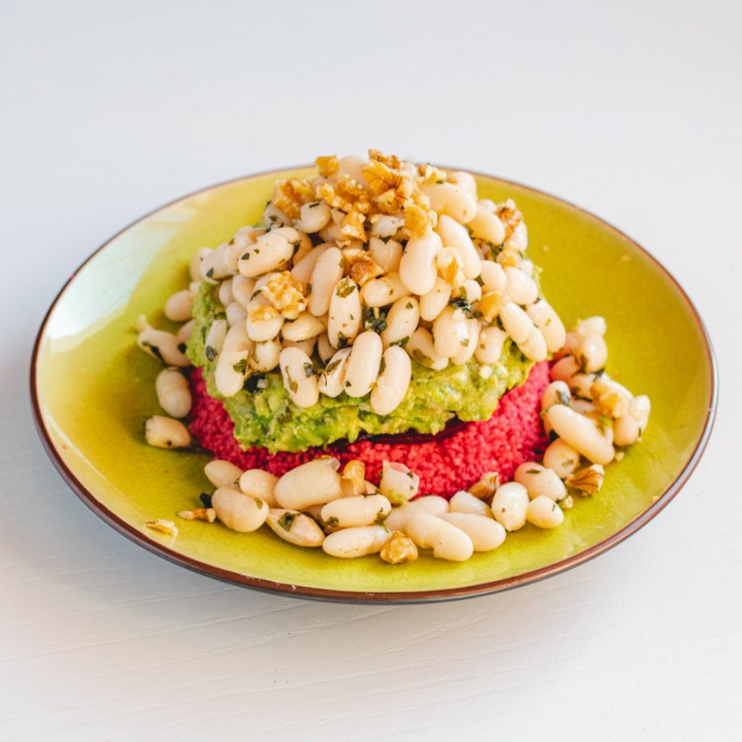Timbal de Couscous y Alubias con Remolacha Timbal de Couscous y Alubias con Remolacha