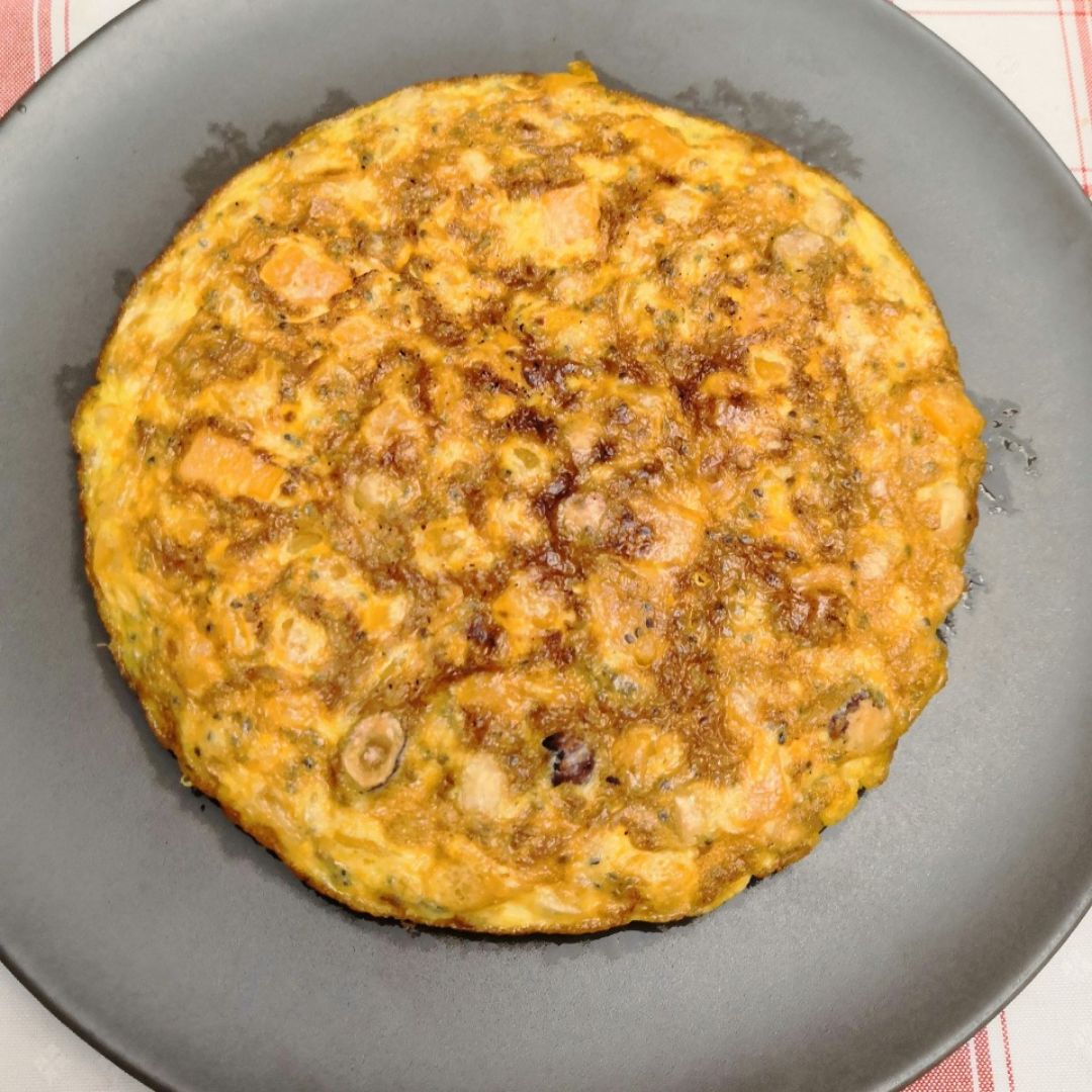 Tortilla de calabaza y avellanas 🧡 Paso 8 Tortilla de calabaza y avellanas 🧡 Paso 8